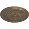 Ekena Millwork Damon Ceiling Medallion (Fits Canopies up to 3 3/8"), Hand-Painted Warm Silver, 20"OD x 1 1/2"P CM20DAWSS - alternate 2